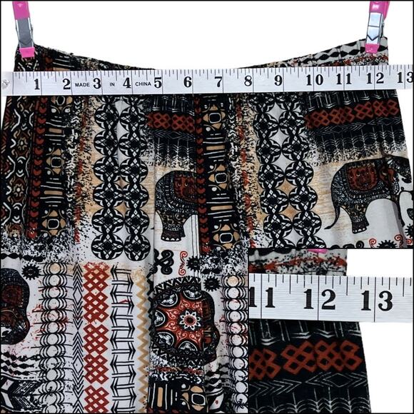 Boho Print Tribal Aztec Pattern Pull On Leggings No Tag - Picture 7 of 10